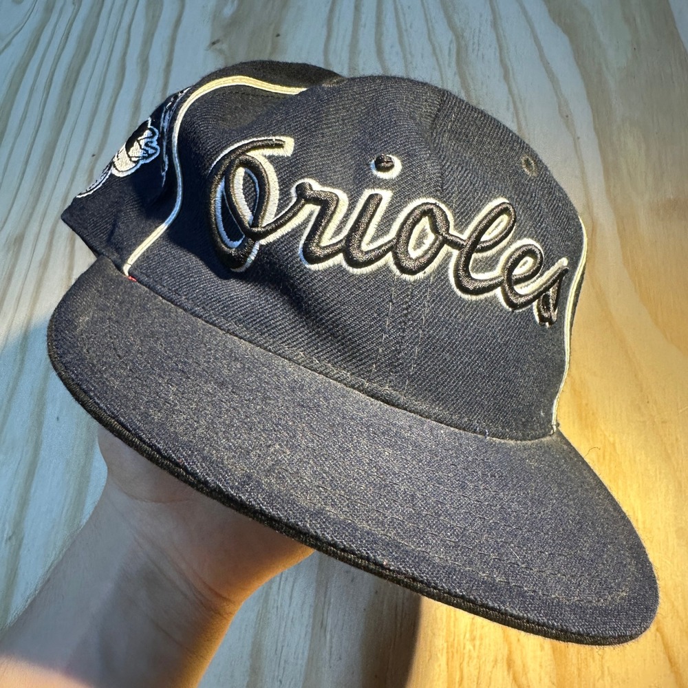 American Needle Baltimore Orioles Cooperstown Collection Fitted Hat 7 1/2 Navy - Picture 2 of 7